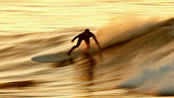 Golden hour surfer