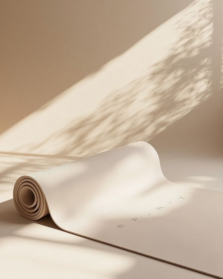 Yoga mat in sunlight